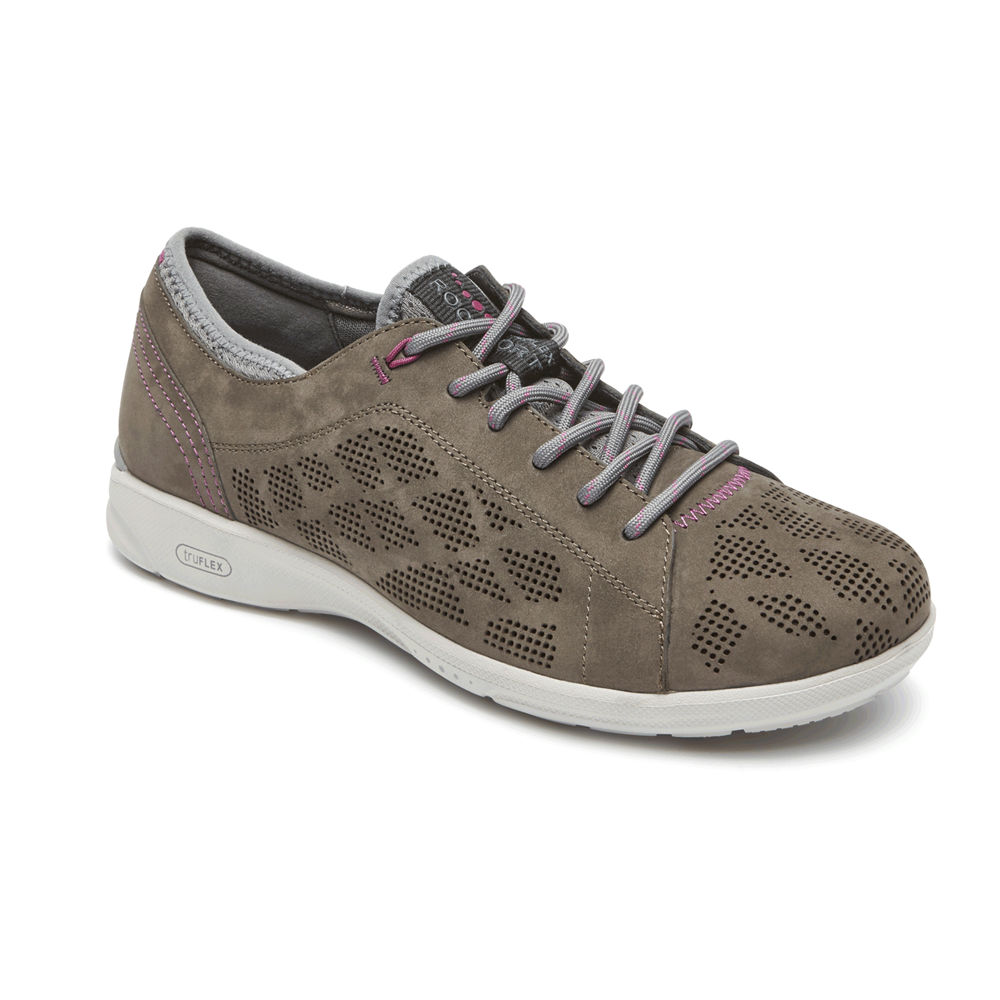 Rockport Singapore Womens Sneakers - truFLEX Lace-to-Toe Brown - MG9587164